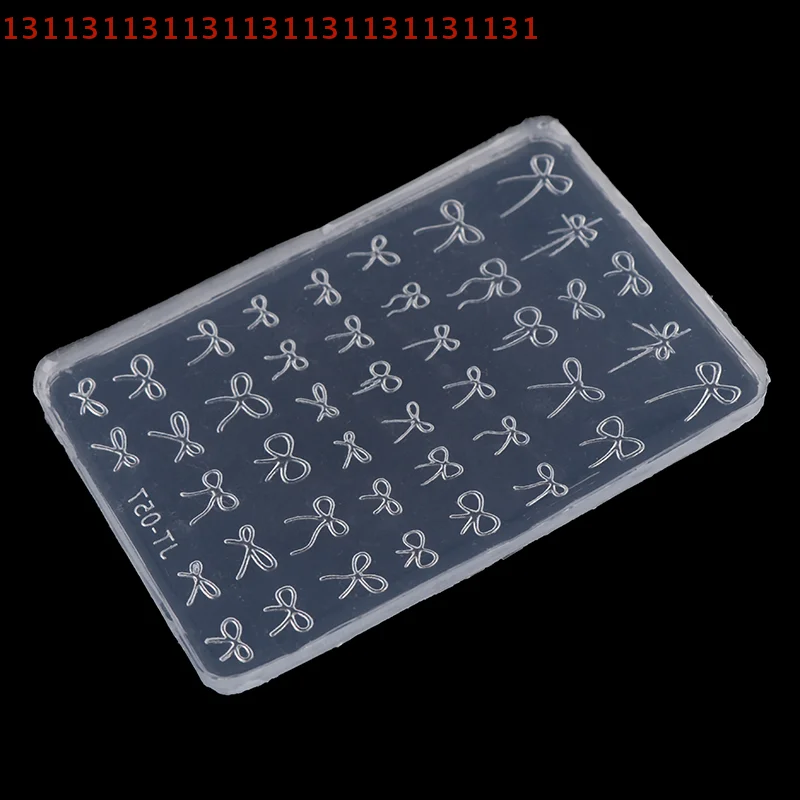 Bowknot قالب ثلاثية الأبعاد نحت ختم لوحات مانيكير الفن زينة DIY تصميم سيليكون مسمار الفن قالب قالب لسحر الأظافر