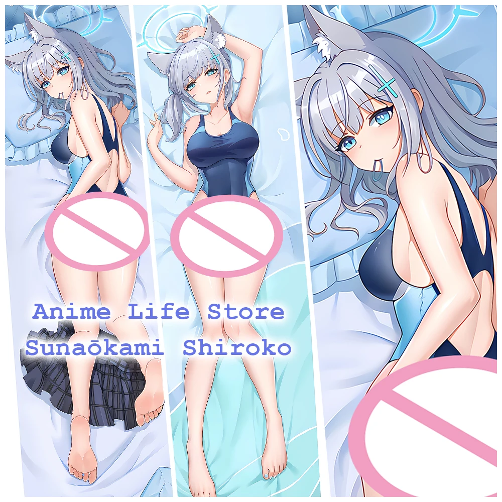 

Blue Archive Sunaokami Shiroko Dakimakura Anime Body Pillow Cover 2 Side Print Bedding Cushion Case Pillowcase Cute Accessories