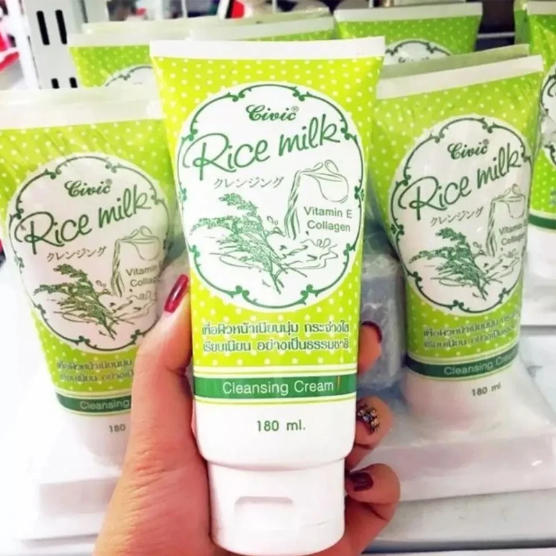 Thai Rice Milk Collagen 180ml Deep Cleansing, Moisturizing, Nourishes Skin, Improves Elasticity, Smooth & Glowing Skin﻿