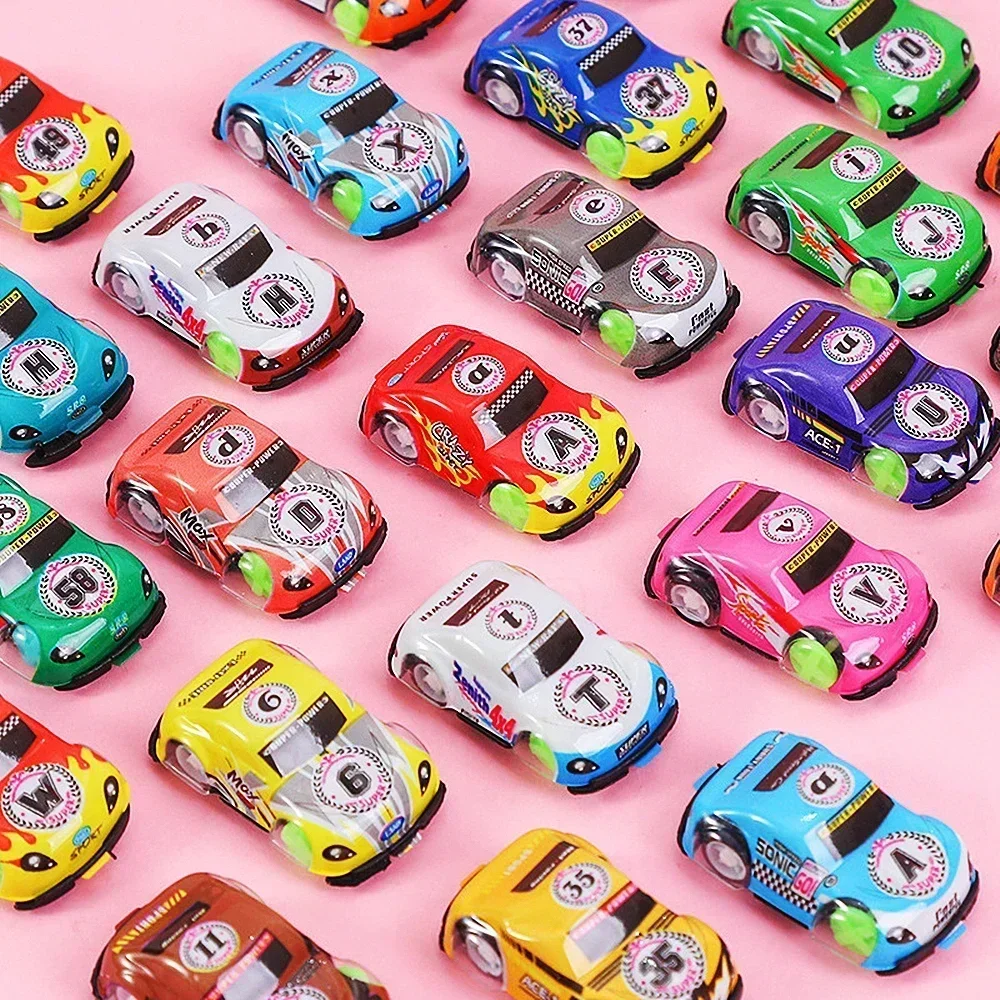 2024 New Popular Small Car Toys 12Pcs Colorful Pull Back Car Game Kids Birthday Party Small Gift Giveaway Toy Pinata Filler