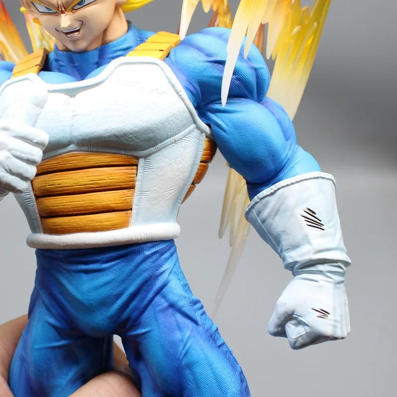 ドラゴンボールベジータ自分自身を指摘したアニメフィギュアモデル Gk 像ボーイズコレクションデスクトップ装飾飾りおもちゃギフト 31 センチメートル