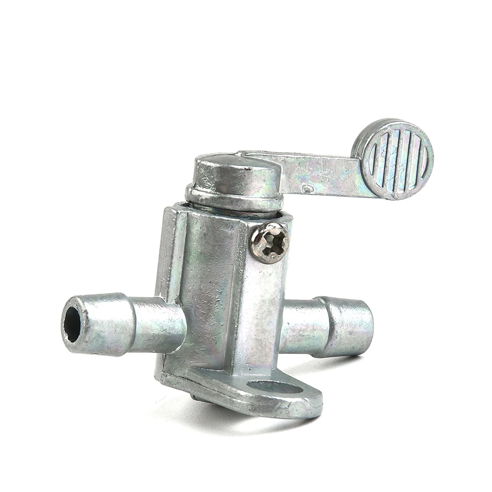 Silver For Dirt Bike ATV 1.6\\\'\\\' X1.8\\\'\\\' Petcock Switch 5/16\\\'\\\' Aluminum Inline Motorbike Fuel Tank Tap On/Off New