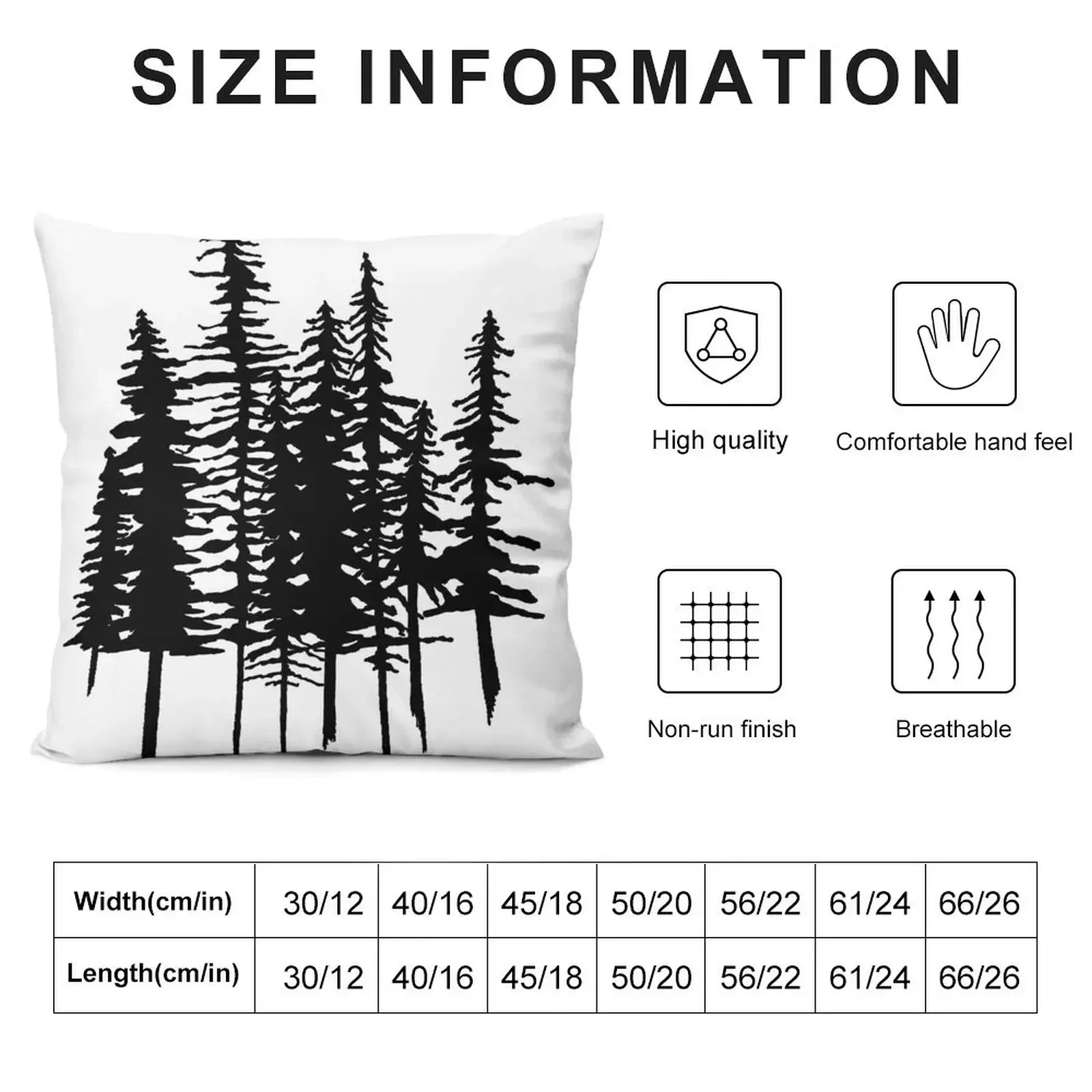 Pine Trees Throw Pillow Decorative Cushions Pillow Case pillow