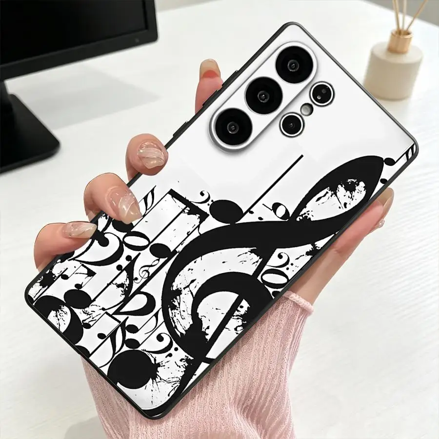 Sketch Notes Piano Phone Cover Case for Samsung Galaxy S26 Ultra S24+ S25+ S23 S24 S26+ S21 FE Note 20 8 9 10 S25 Plus S10 S9