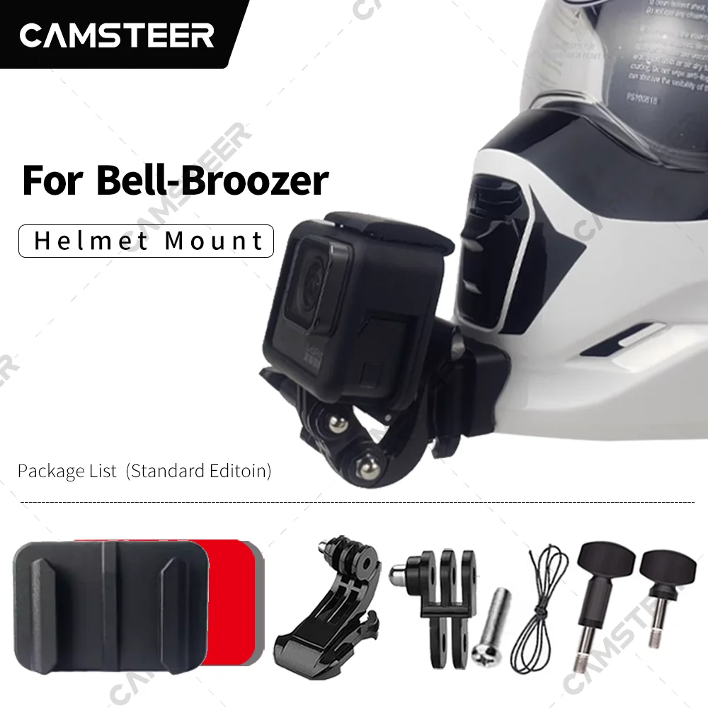 

BELL Broozer Customized Helmet Chin Mount for GoPro12 11 10 9 DJI Action3/4 Insta360 Ace pro X4 X3 Action Camera Accessories