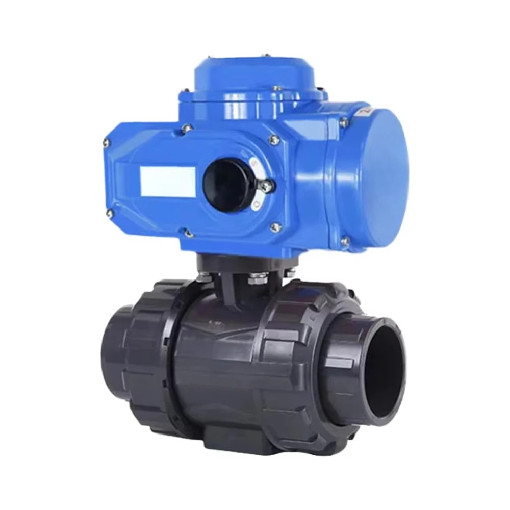 Factory Direct Supply Top Quality DN80 3 Inch 12V DC Waterproof PVC Plastic Ball Valve 2-Way Modulating Electric Actuator Motor