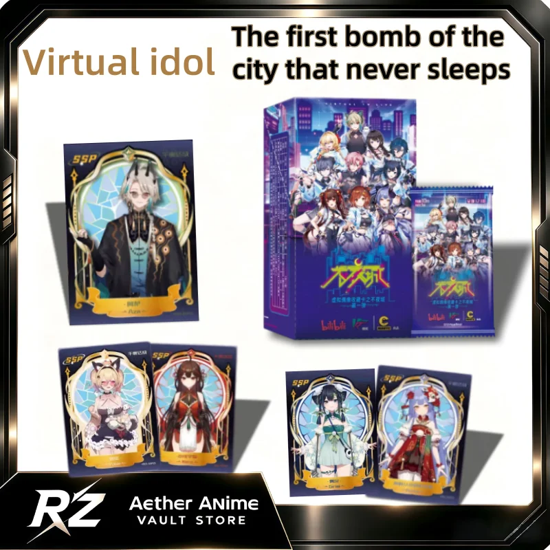 Chinese Version Virtual Idol Collectible Cards Virtual Idol Aza Cards Anime Merchandise Holiday Gift Trendy Toy Full Box