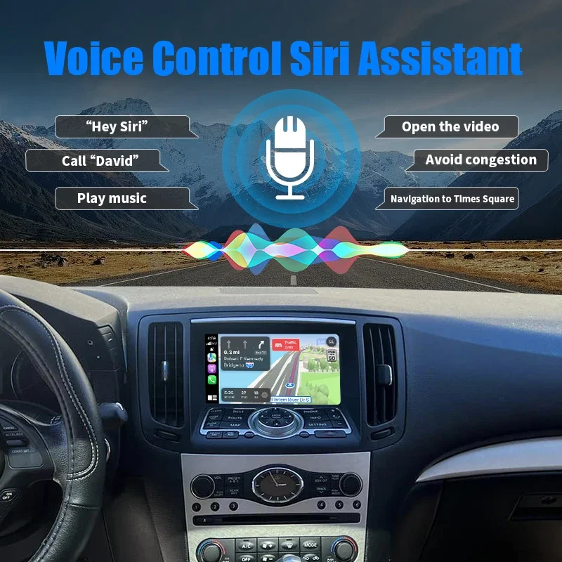 Wireless CarPlay Android Auto for infiniti G35 Low G37 model QX60 Mirror Aftermarket CarPlay Retroft Multimedia Navigation