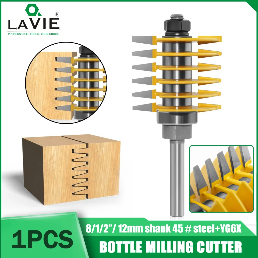 

Фреза LAVIE 1 шт., 8 мм, 12 мм, с хвостовиком 1/2 дюйма, новая, с 2 зубьями, регулируемая, для пальцевых соединений, промышленного класса, для обработки дерева