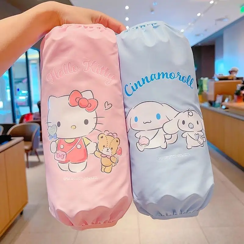 ซานริโอ เฮลโล คิตตี้ มายเมโลดี้ ซินนามอนโรลปลอกแขนลายการ์ตูนสำหรับเด็กผู้หญิง ปลอกแขนน่ารักกันน้ำและป้องกันคราบ