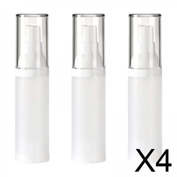 

White PP Airless Pump Bottle Multipurpose Lotion Container Travel Size for All Hair Types