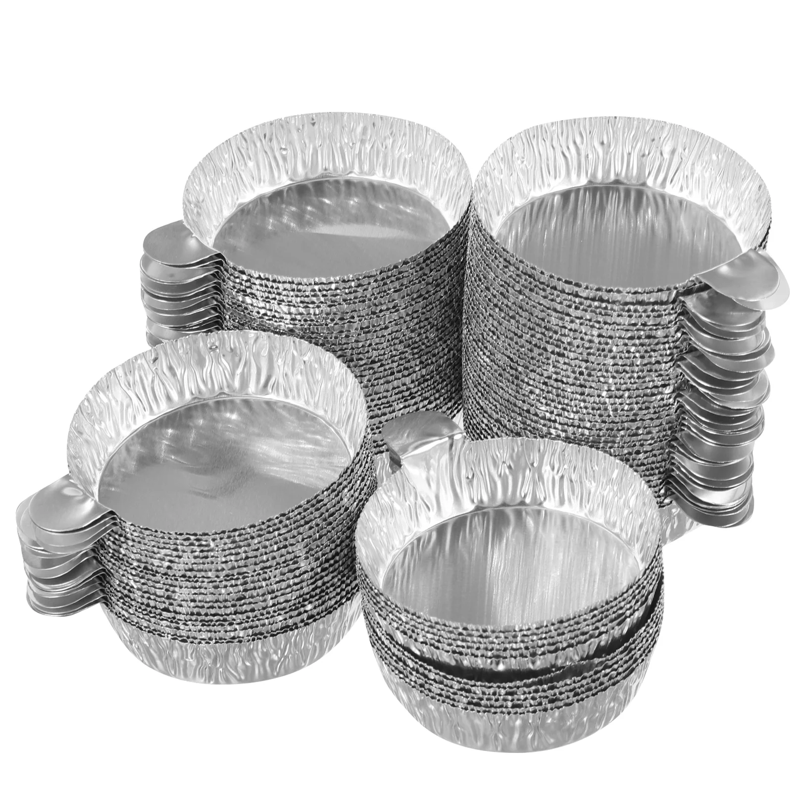 100 Pcs Weight Liquid Weighing Pan Container Crimped-Walled Tray Aluminum Foil Pans