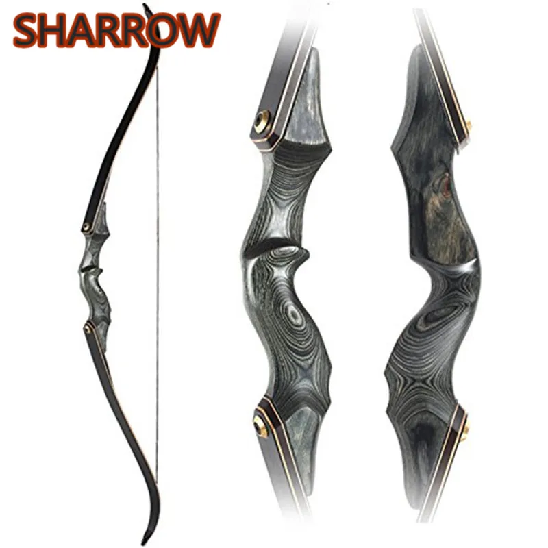 30-60bls 60 Inch Archery Takedown Recurve Bow Black Fiberglass Limbs Right Hand For Outdoor Hunting Shooting Sports Practice Acc