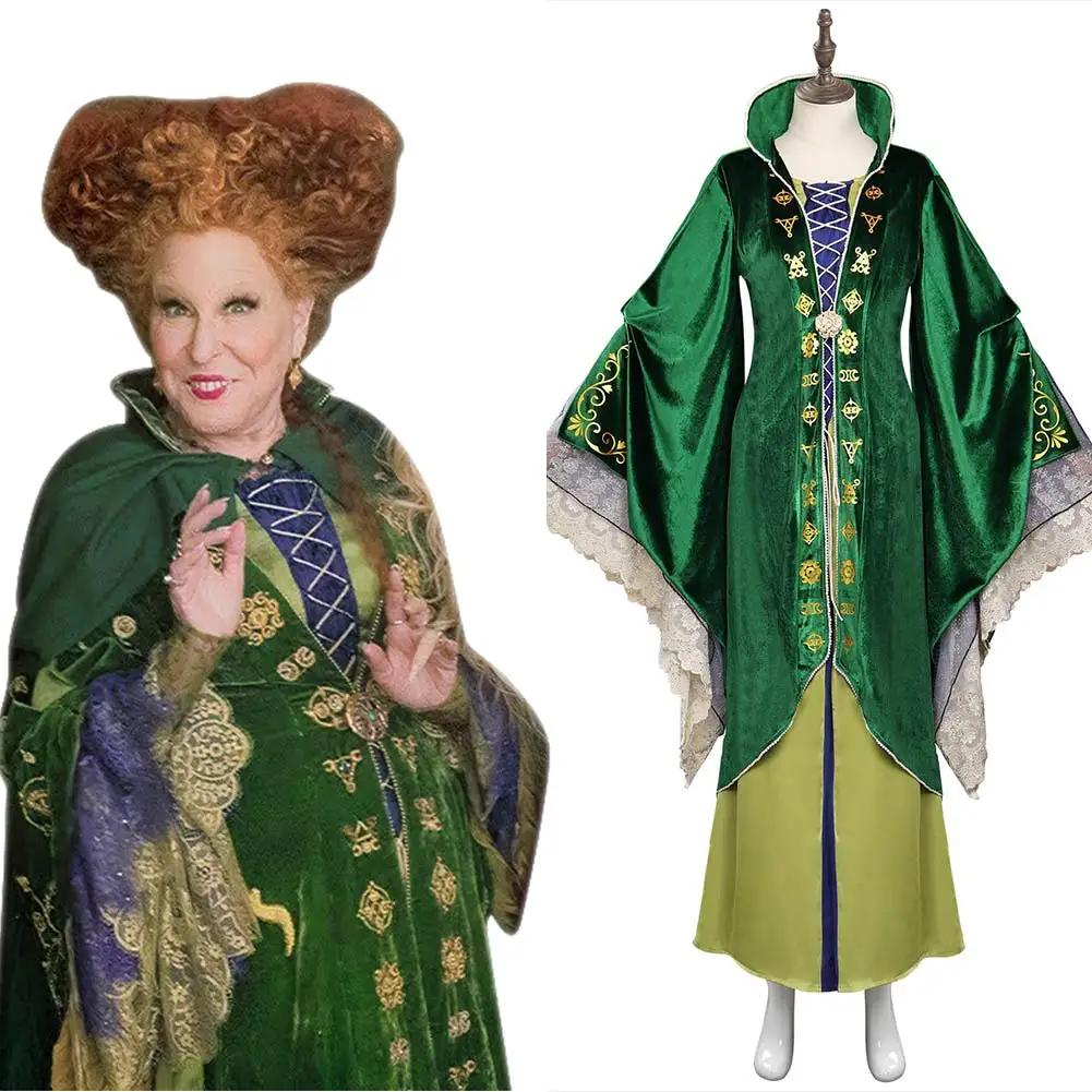 

Kids Children Pocus 2 Winifred Sanderson Cosplay Costume Dress Outfits Halloween Carnival Suit