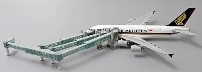 1:400 Airport Passenger Boarding Bridge Single/Dual Channel for  A380 model Wide body plane scene display toys colltions