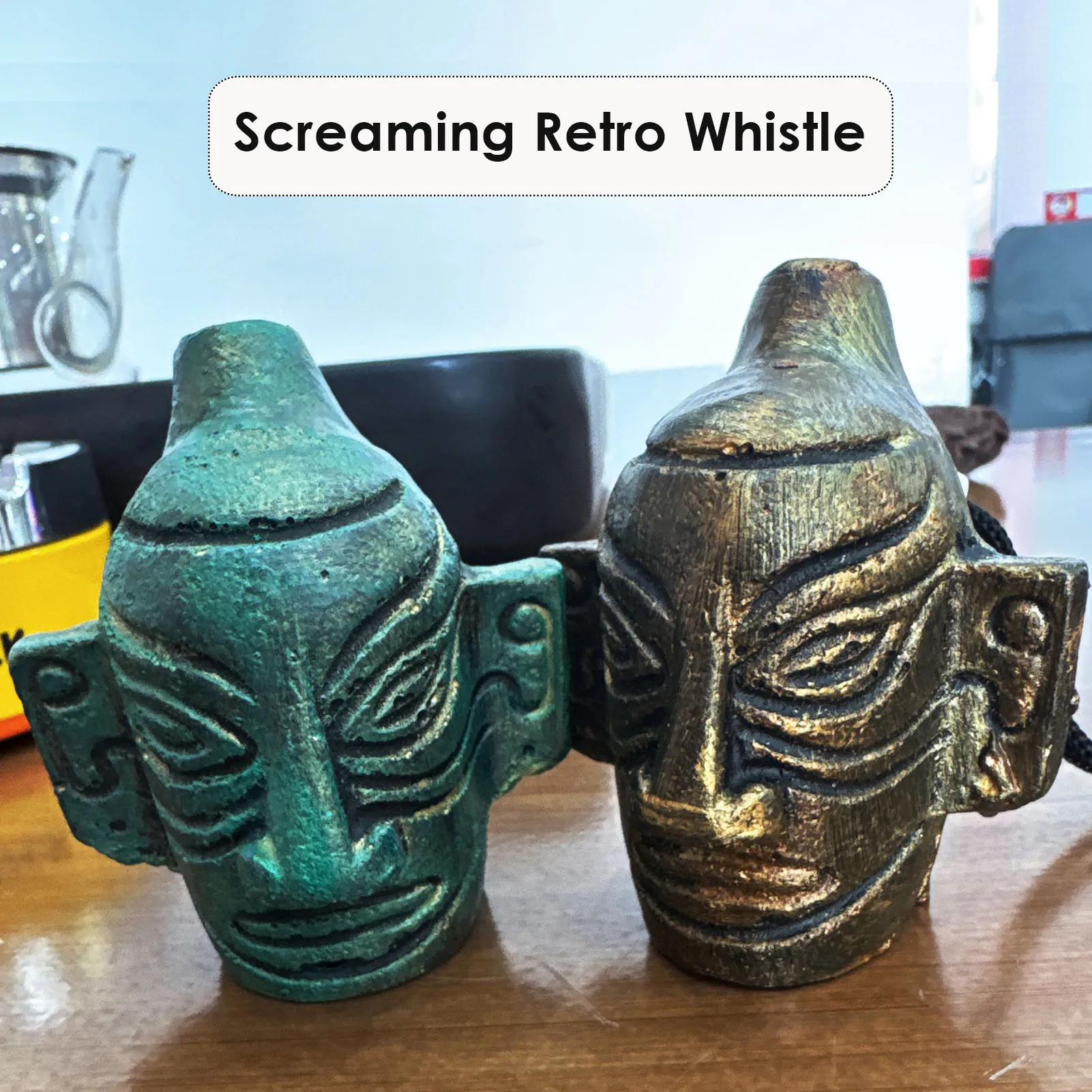 

Aztec Death Whistle Retro Prank Screaming Whistle Toy Realistic Shape Mysterious Whistle for Themed Parties Cosplay Parties