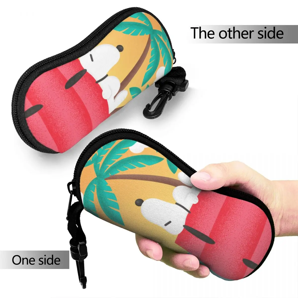 Snoopy Tropical Deco Dreams Glasses Case New Eyewear Protector Gift Eye Contacts Case