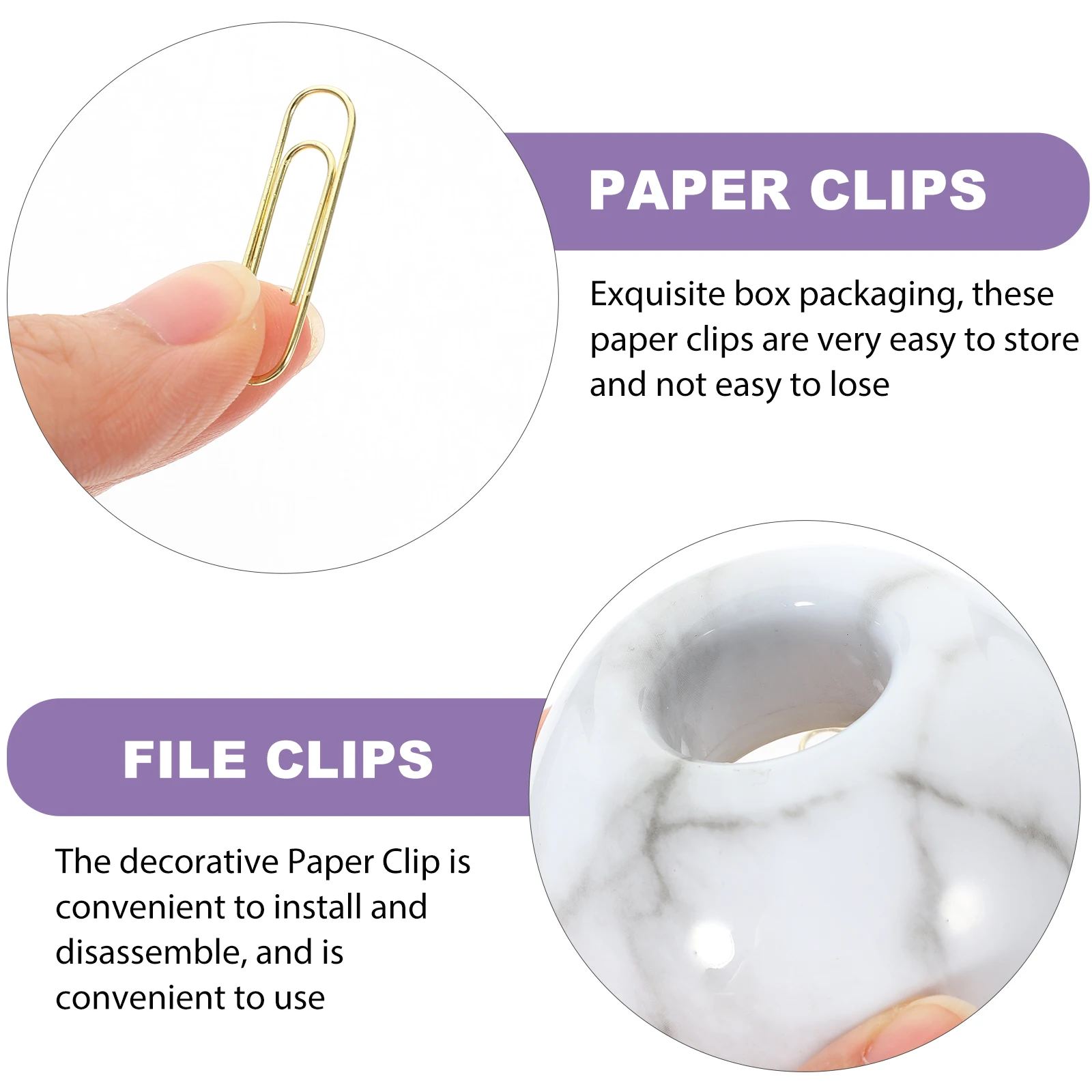 

Paper Clip Small Clips Mini File Binder Standard Metal Office Supplies Cute Pull Document