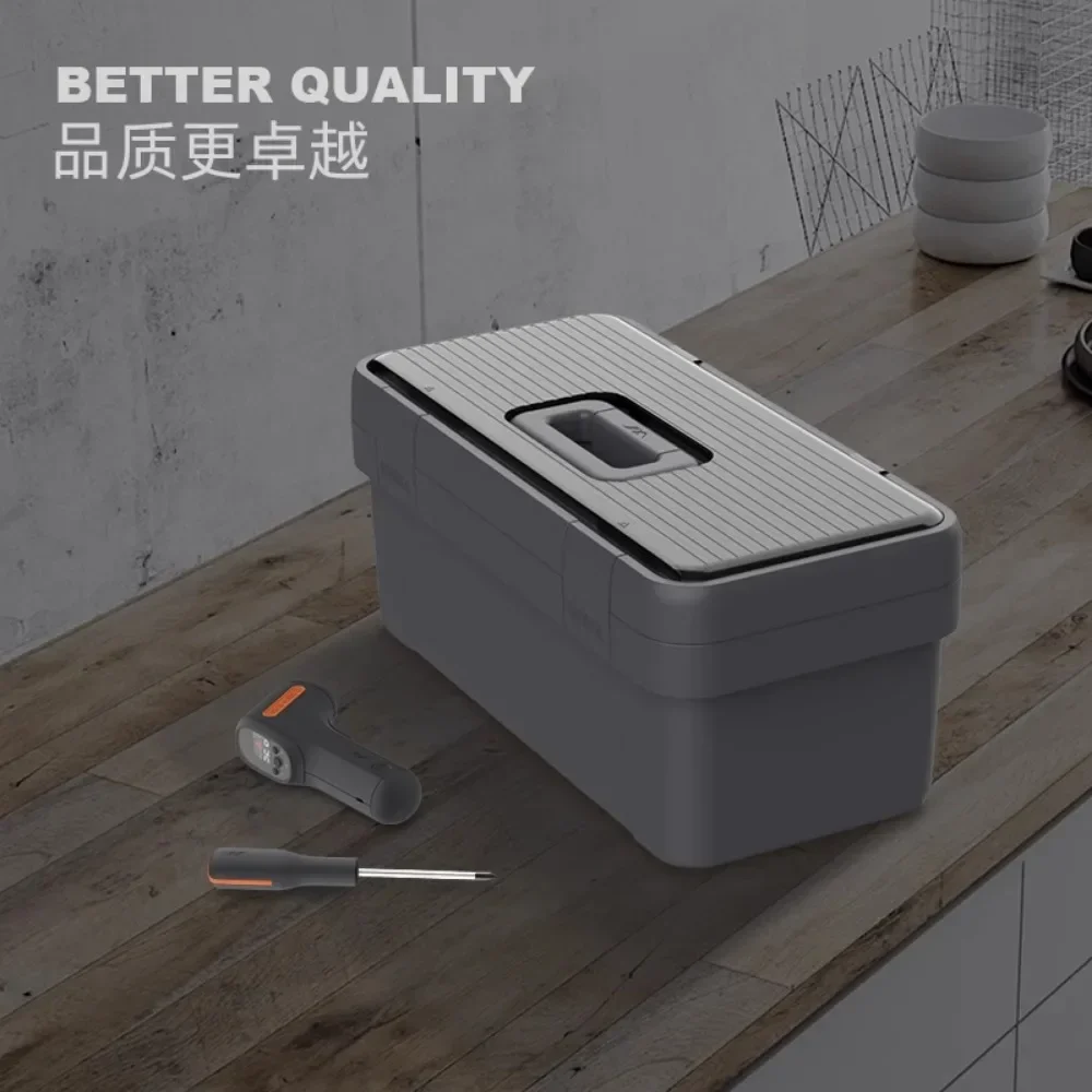 JIMIHOME 17-дюймовый ящик для инструментов, ящик для хранения, бытовая многофункциональная фурнитура, портативный большой автомобильный ящик для хранения инструментов G1517N