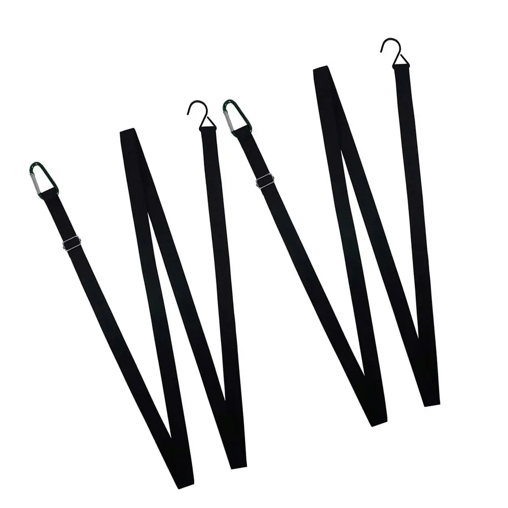 Correas de cubierta de coche, cinturón a prueba de viento, fijación negra, almacenamiento compacto, hebillas de montañismo, duradero, estable, antiviento, fácil, 2 uds.