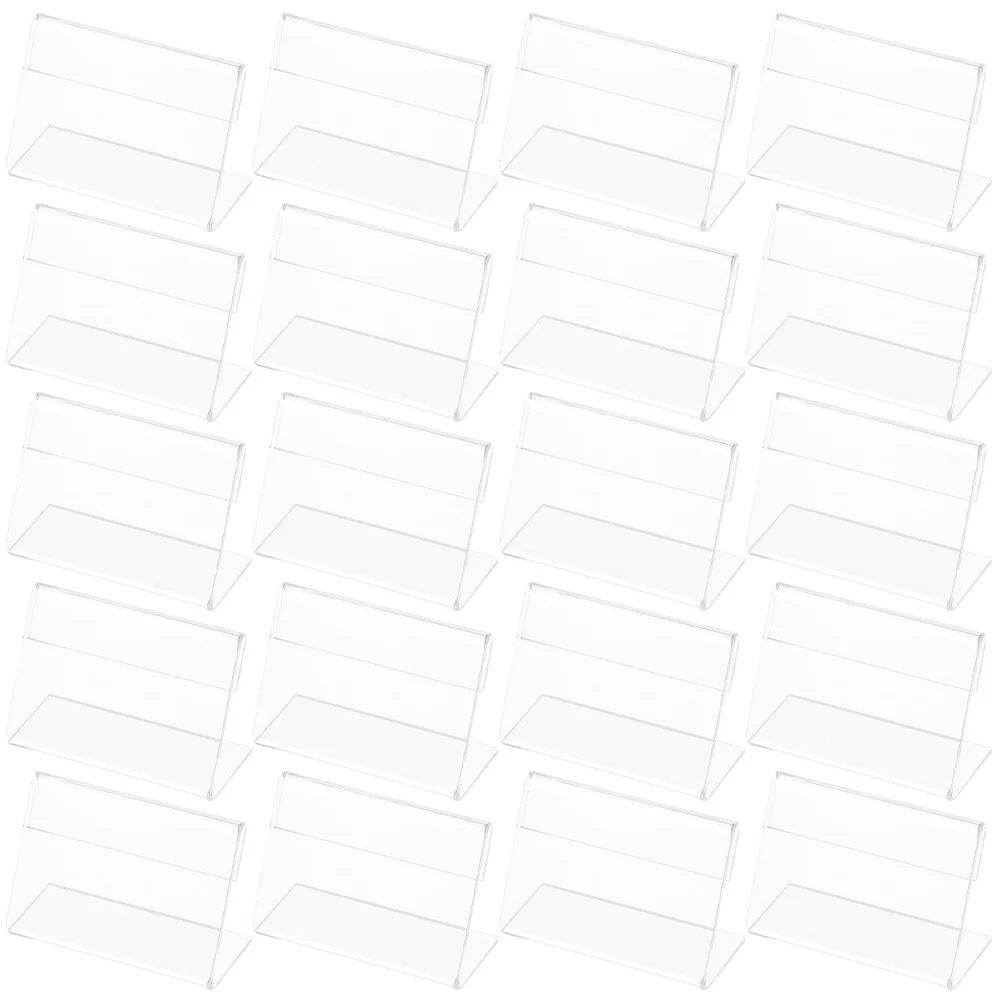 25개 아크릴 테이블 사인 홀더 투명 디스플레이 스탠드 메뉴 명함 테이블 번호 간편 삽입 제거