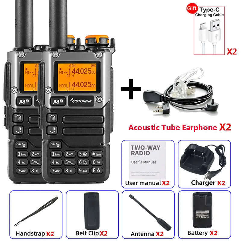 2025: UV K5 (8) Walkie Talkie 2PCS Am Fm Two Way Radio Commutator Station Amateur Ham Wireless Set Long Range Receiver