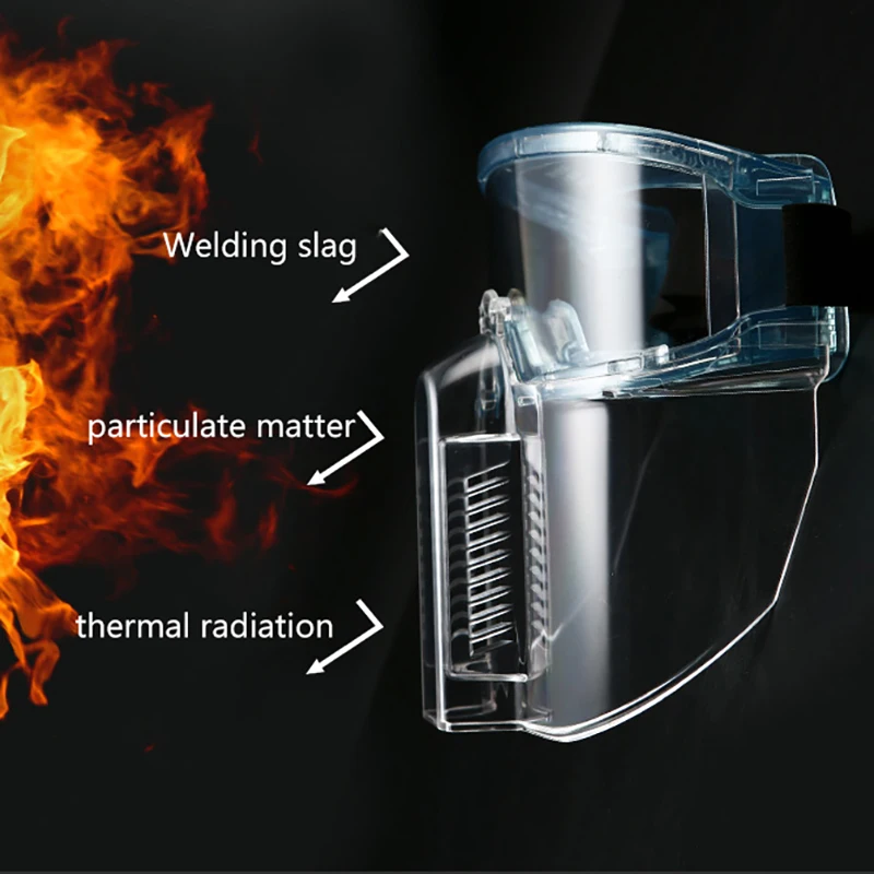 Multipurpose Ergonomic Transparent Protected Face Shield Mask For Work Polish Welding Dust Oil Splash Resistant Full Face Mask