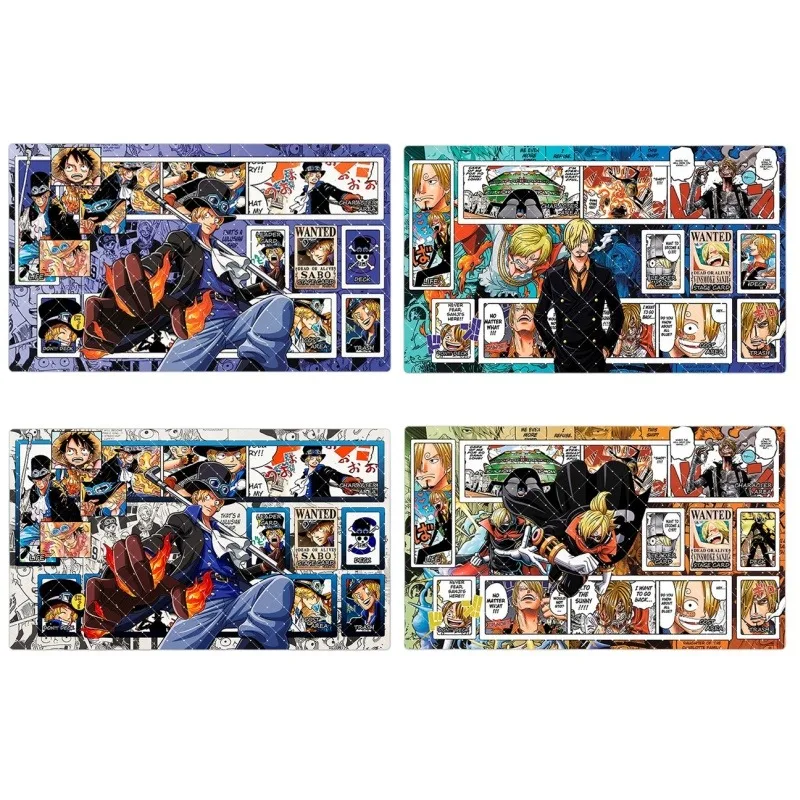 

4models 600x350mm One Piece Sabo Trading Card Playmat 2mmStitched Edge OPCG Vinsmoke Sanji Battle Rubber Board Game Card Mat Toy