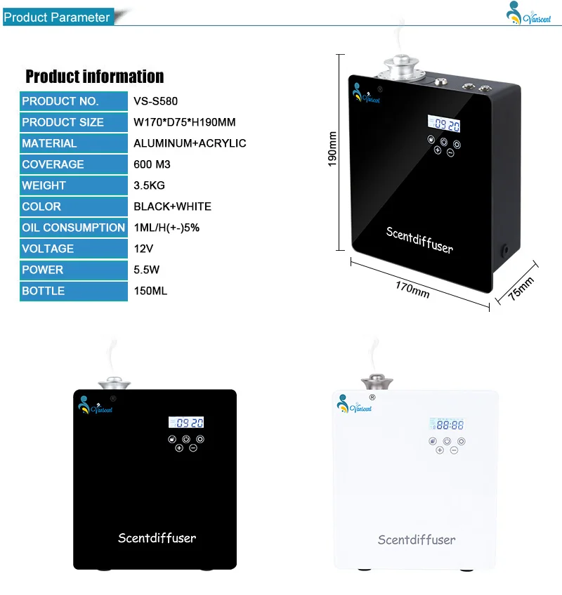 Hotel Hvac Commerciële Geurmachine Geuraroma Diffuser Geurluchtmachine
