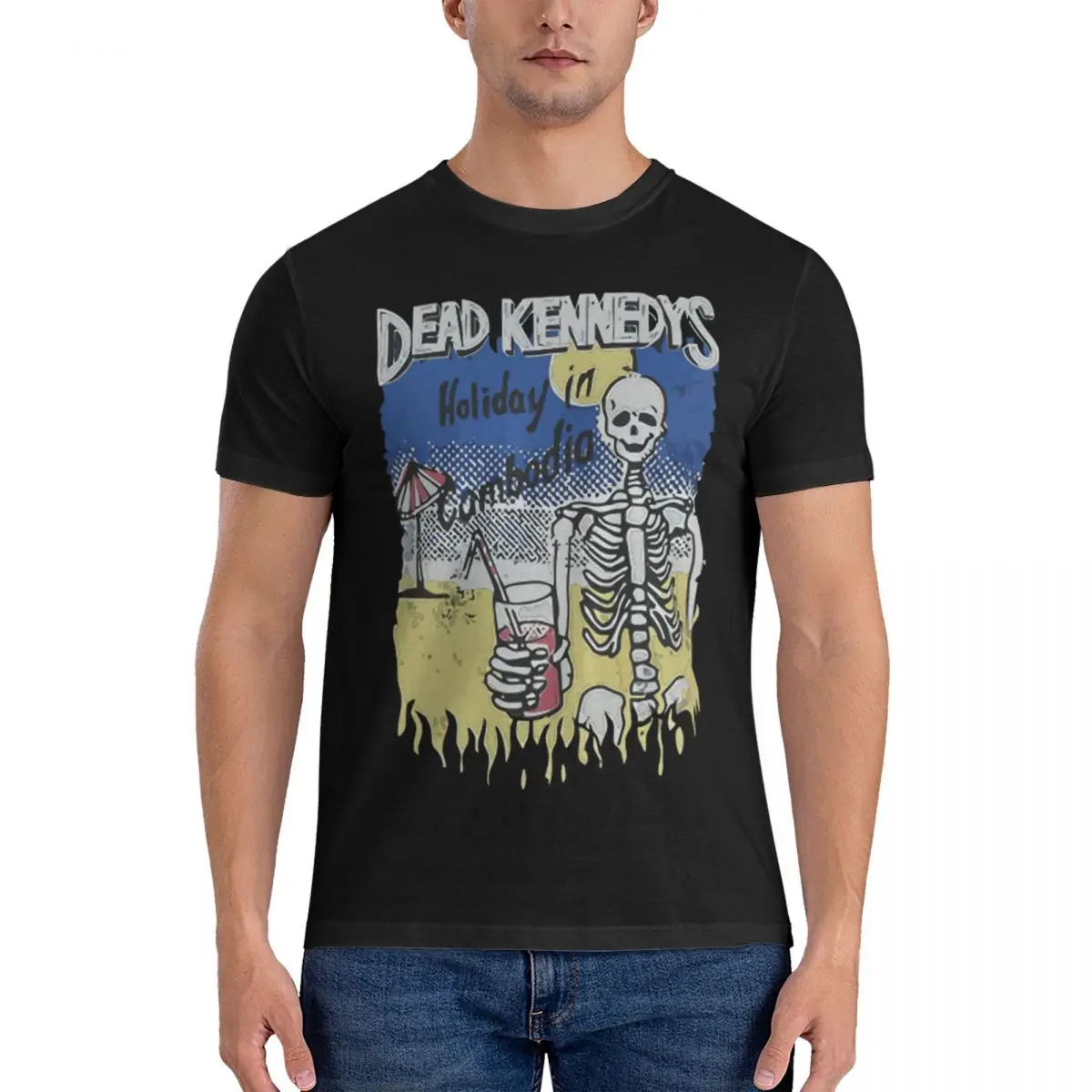 Men's Holiday T Shirt Dead Band Kennedys Pure Cotton Clothes Awesome Short Sleeve Crewneck Tee Shirt Printed T-Shirts