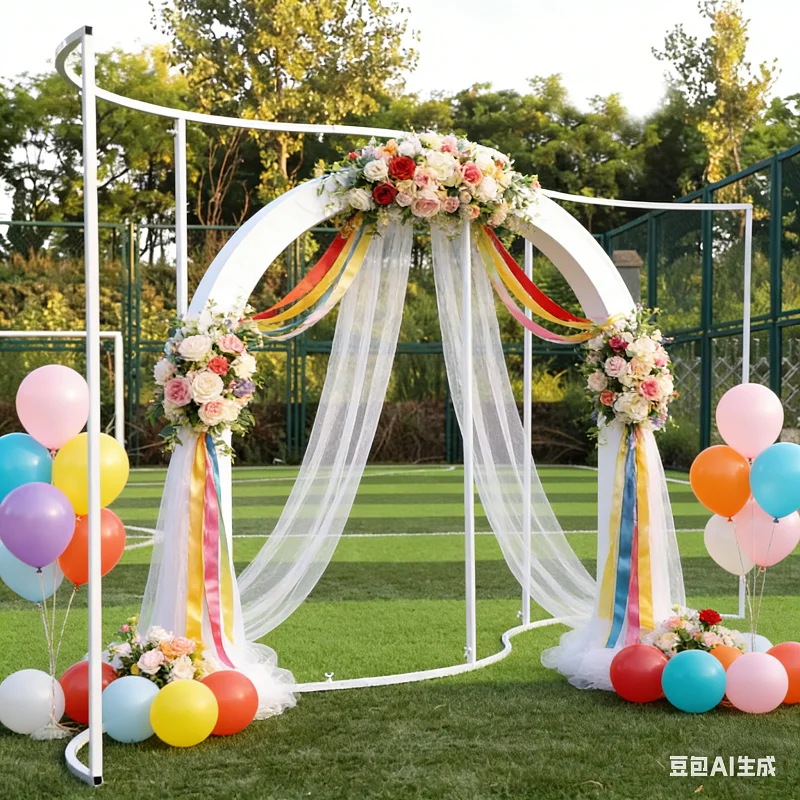 

S-образная арка для свадебной сцены, декоративная рама для цветов, изогнутая подставка для подвесных кристаллов, штор, лент и кружевных украшений