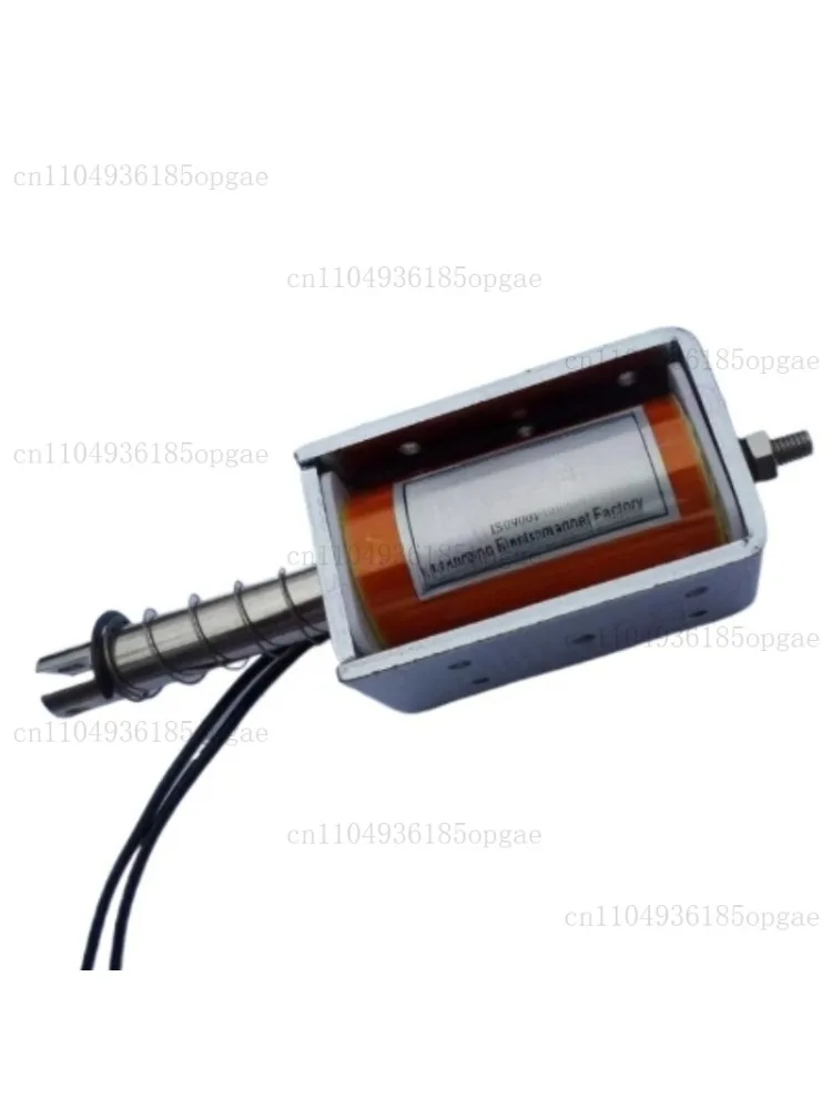 Électro-aimant push-pull AC/DC12V, 24V, 36V, 48V, 110V, 220V, fil de fermeture d'ouverture, anneau en cuivre, course de réinitialisation automatique 20/35/60mm