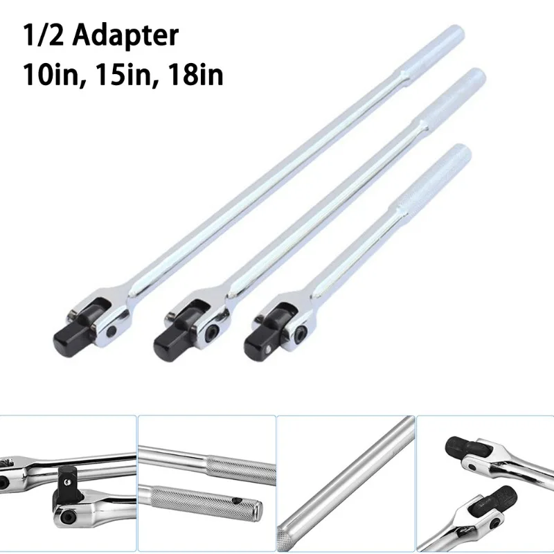 1/2'' F Rod Wrench Socket 10'' 15'' 18'' Torque Wrench Long Force Bar Activity Head Strong Lever Steering Handle Repair Tool