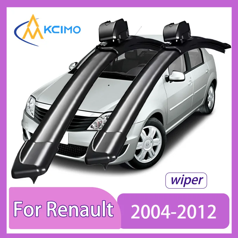 

For Renault Logan 2004-2012 Renault Logan Front Windshield Wiper Blades 2pcs Slient Rain Windscreen Window Accessories
