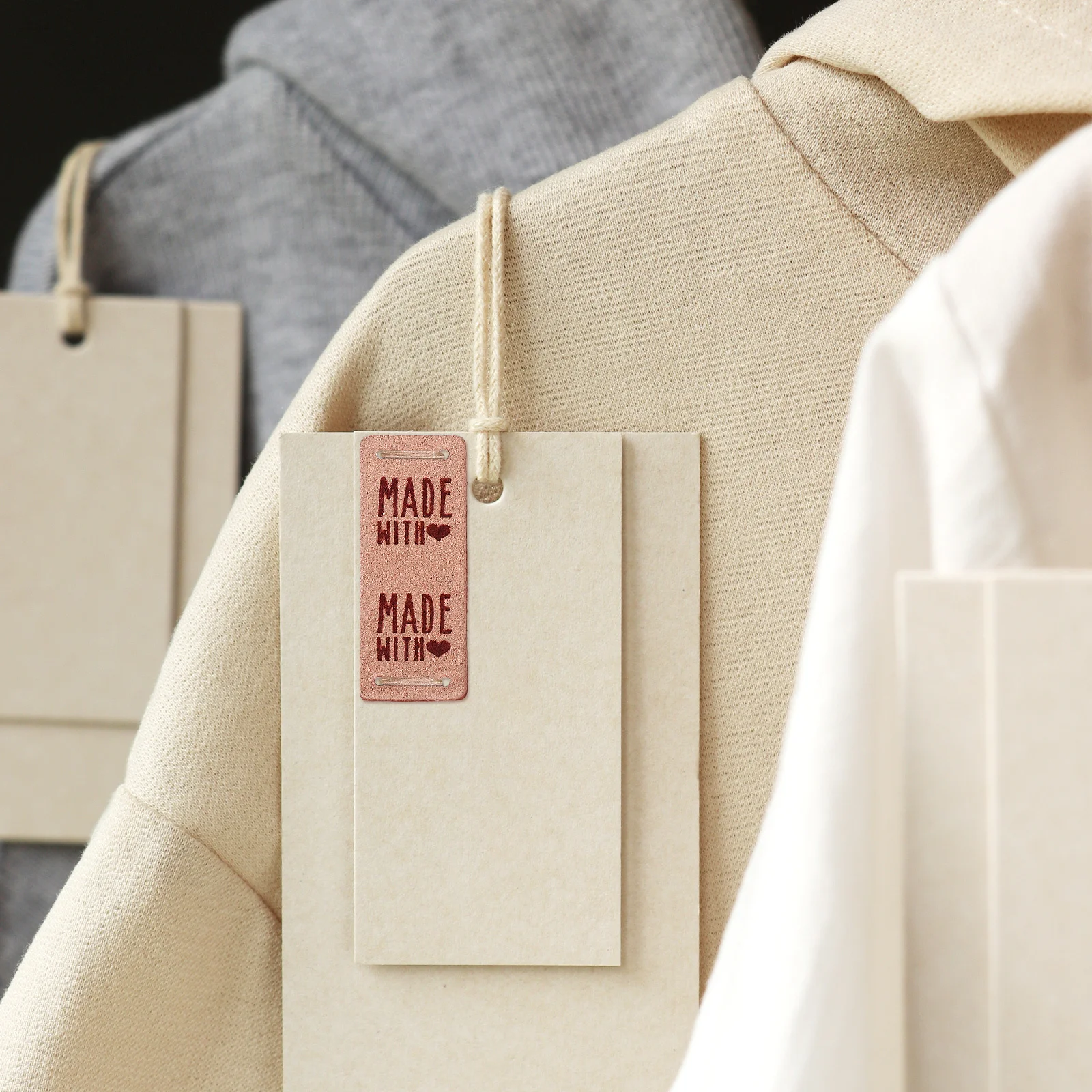 

50pcs Tags For Handmade Items Clothing Label Made With Love Sewing Knitting Crochet Accessories Durable Custom Labels