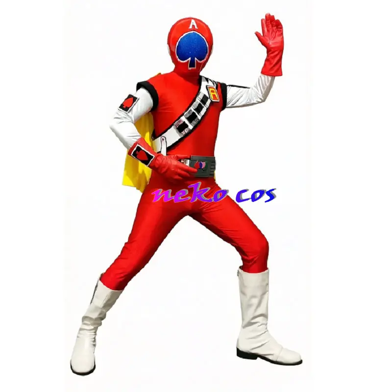 

nekocos J.A.K.Q.Dengekitai Spade Ace fullset bodysuit mask belt gloves armcover shoes Cosplay Costume Custom Size