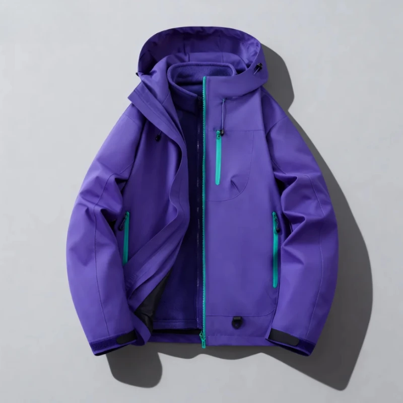 

2025 New Autumn and Winter Style Comfortable, Fashionable, Casual, Thick, Warm, Windproof, Waterproof Men's Two-piece Jacket Set