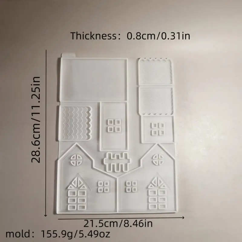 E21F Resin House khuôn nến nến cho người giữ nến và các dự án thủ công