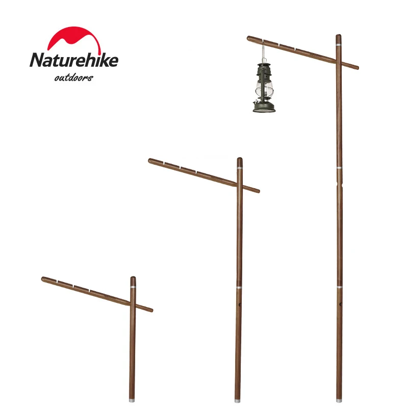 

Naturehike Portable Detachable Lantern Stand Walnut Wooden Outdoor Camping Lamp Post Pole Light Fitting Holder Hanger Bracket