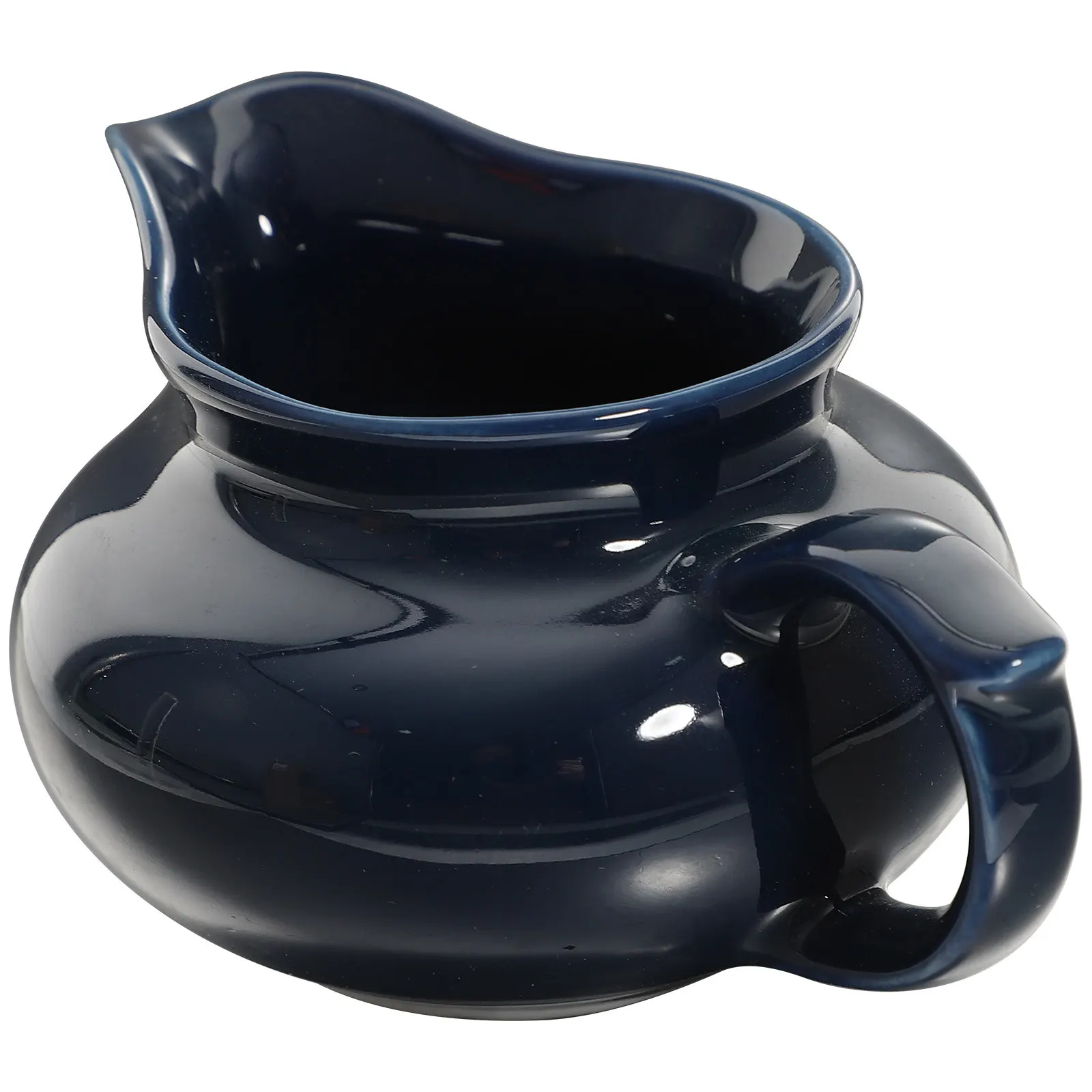 Ceramic Soy Sauce Cup with Handle Multi-Function Sauce Dispenser Gravy Boat Household Condiment Container for Dipping Salad
