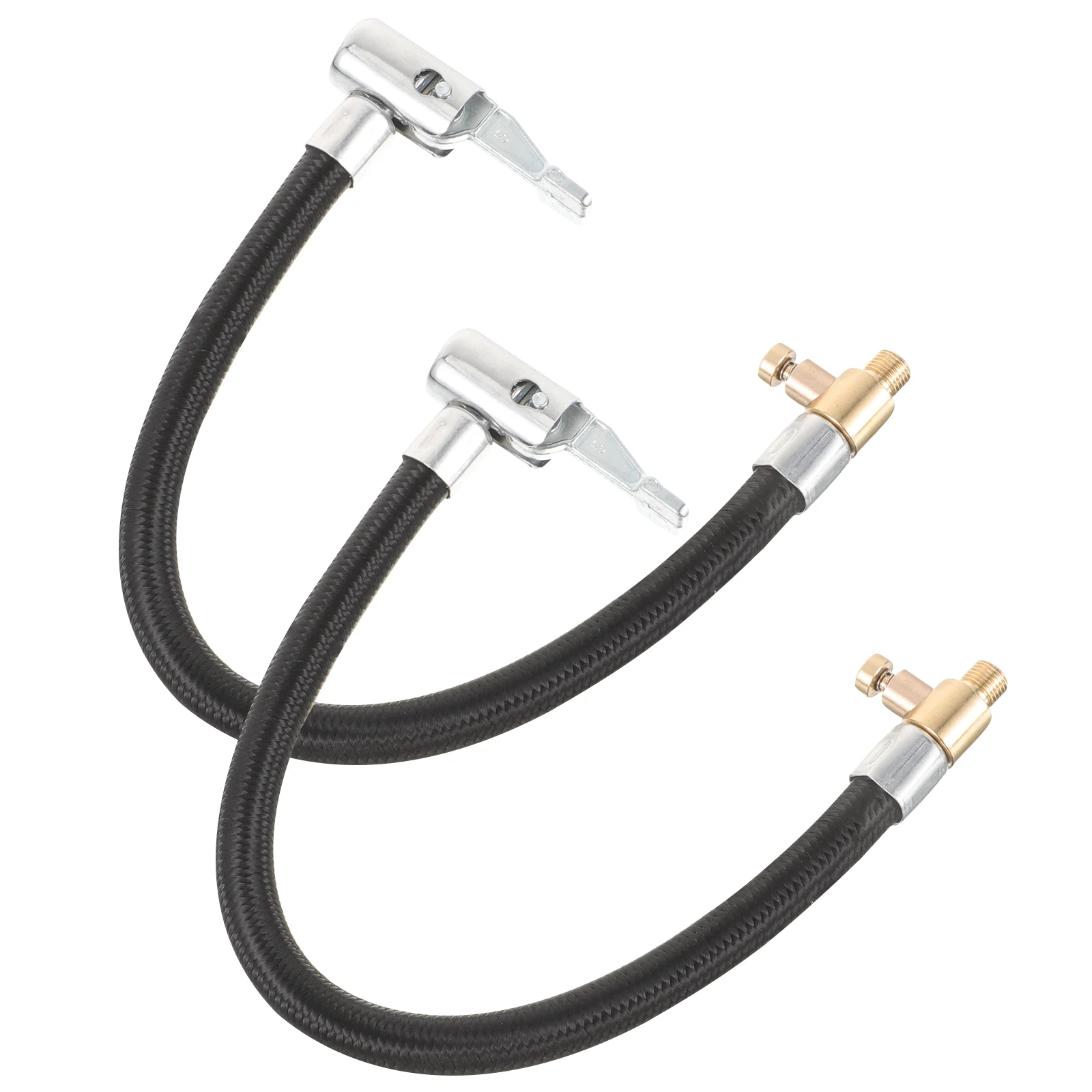 

2 Pcs Inflator Flexible Quick Extension Hose Universal Compressor Connect Pipe Bicycle Adapter Copper Connection Air Tool