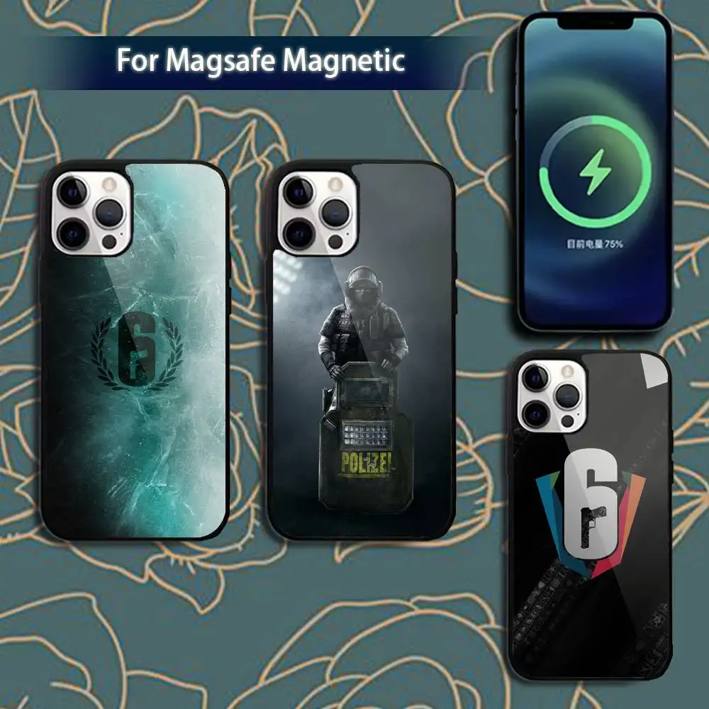 

R-Rainbow Six S-Siege-s Phone Case For iPhone 17,16,15,14,13,12,11,Pro,Max,Plus,Mini,Magsafe,Magnetic Wireless Charging Case