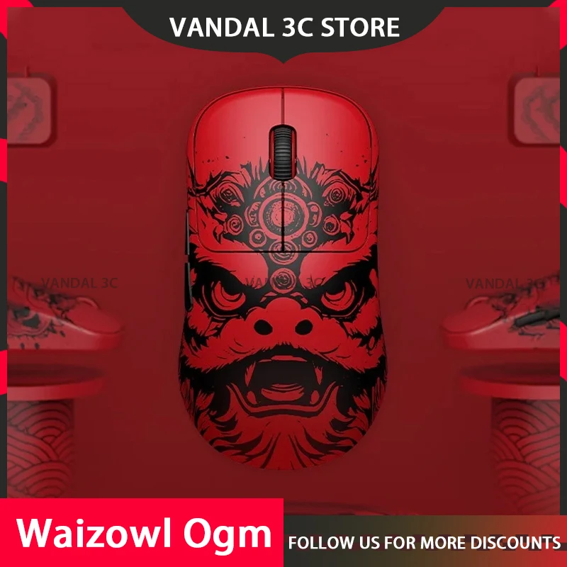 Waizowl Ogm Cloud Lion Dance Mouse 8k Paw3950 Three Mode Wireless Gaming Mouse Lightweight Customize Mouse For Desktop Computer