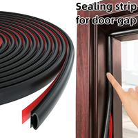 6M/1Roll Window Dustproof Soundproof Bedroom Door Weather Sealing Strip 10*6mm Self Adhesive Anti-Collision Sound Insulation