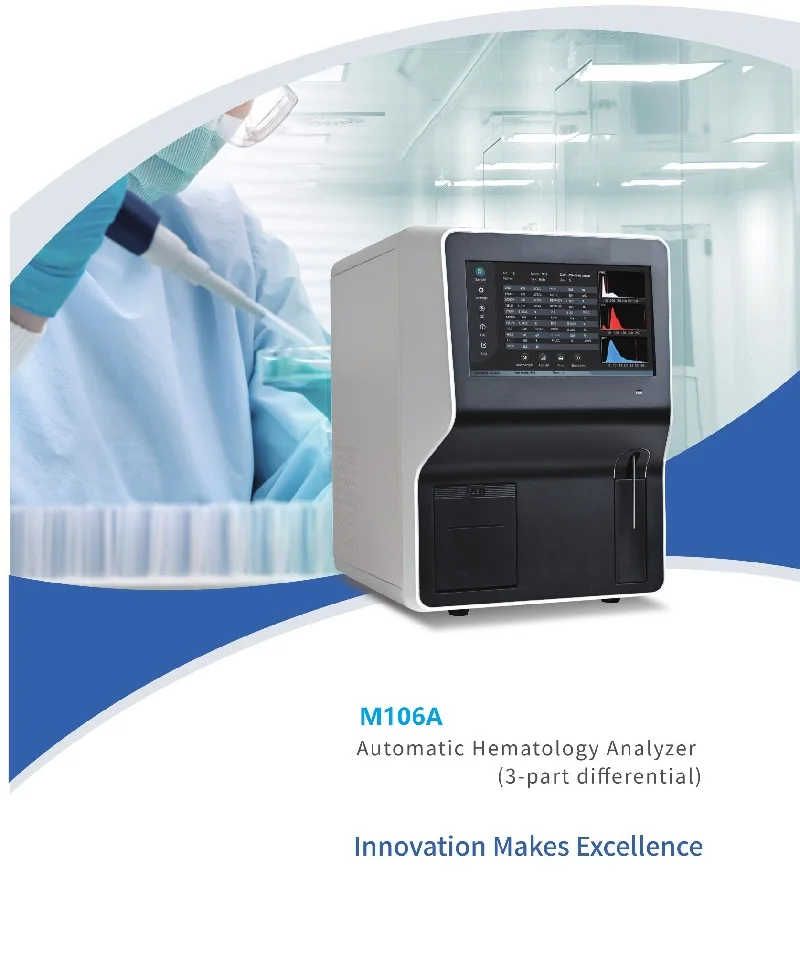 automatic 3 part Hematology Analyzer Blood   With Open Reagent System