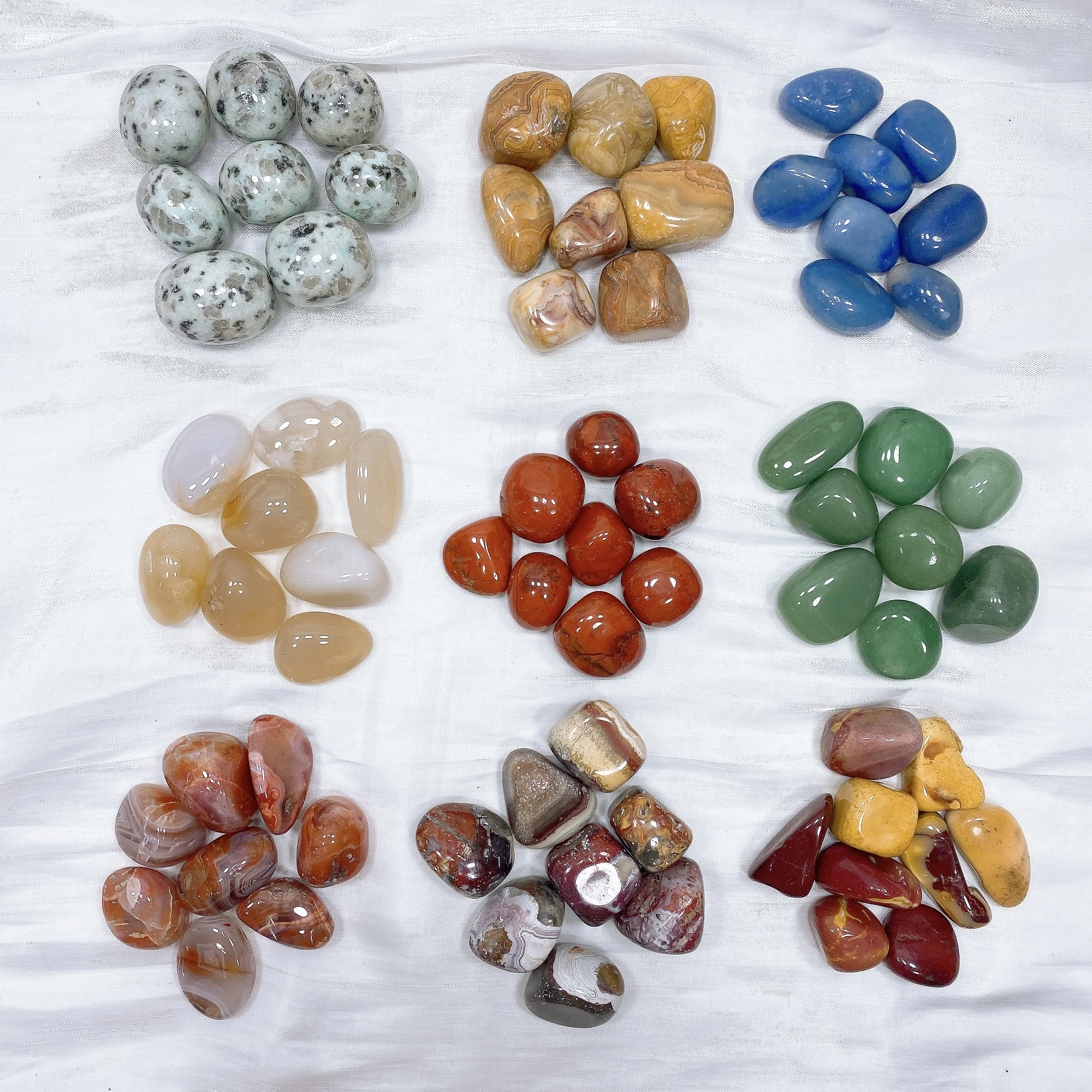 Natural Crystal Palm Stone Polished Quartz Tumbled Stone Mineral Gravel Reiki Healing Home Decor Energy