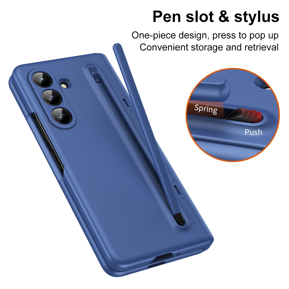 

For Samsung Galaxy Z Fold 7 6 5 4 Shockproof Phone Case Hinge Lnvisible Bracket Screen Glass Protect Film & Pen , Back Cover New
