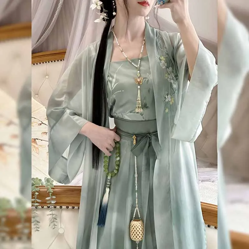 Ancient Chinese Hanfu Dress Women Cosplay Costume Stylish&Vintage Summer 3pcs Sets Party Outfit Hanfu Dress Song Dynasty Suits