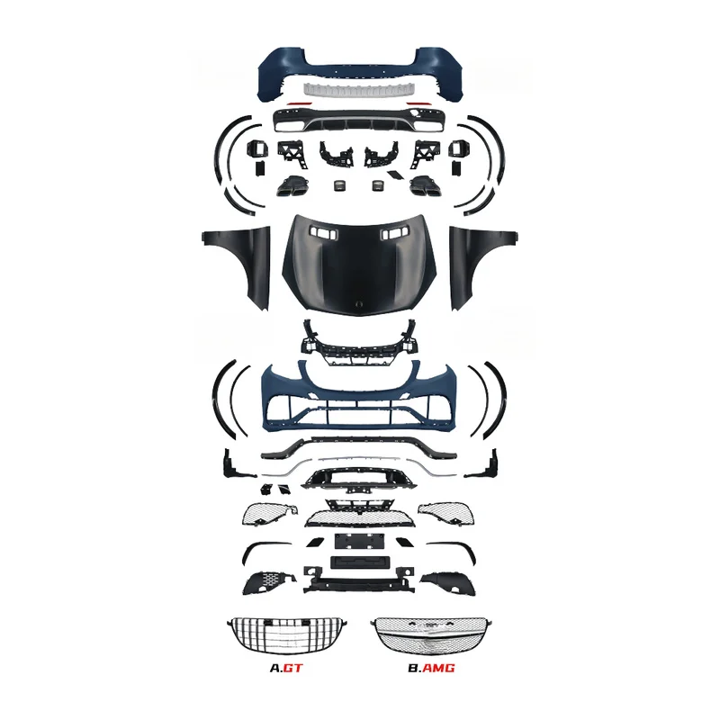High Quality GLE63 Style Old To New Facelift Body Kit Fit for W166 ML Fender Headlight Taillight Exterior Tuning Parts