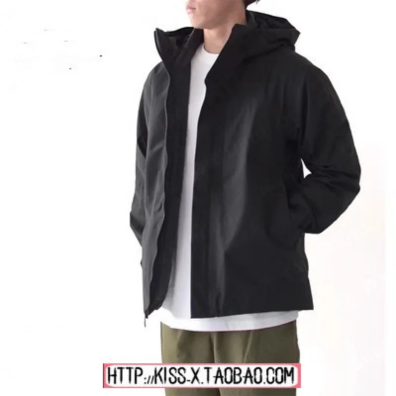 

Модное термоизолированное куртка с капюшоном 2025 года, функциональное водонепроницаемое хлопковое пальто для улицы, молодежное пальто (4) Long Sve Pure Color